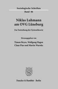 Abbildung von: Niklas Luhmann am OVG Lüneburg. - Duncker & Humblot