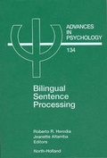 Bild: Bilingual Sentence Processing: Volume 134 - North-Holland