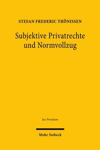 Abbildung von: Subjektive Privatrechte und Normvollzug - Mohr Siebeck