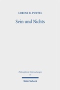 Cover: Sein und Nichts - Mohr Siebeck