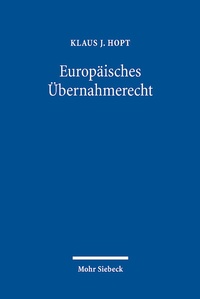 Abbildung von: Europäisches Übernahmerecht - Mohr Siebeck