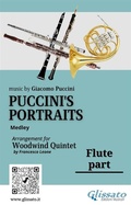 Cover: Flute part of "Puccini's Portraits" for Woodwind Quintet - Glissato Edizioni Musicali