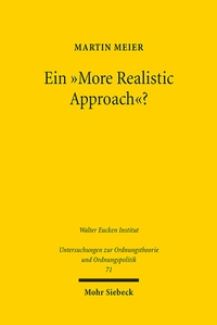 Abbildung von: Ein "More Realistic Approach"? - Mohr Siebeck