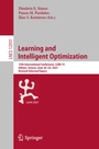 Cover: Learning and Intelligent Optimization - Springer