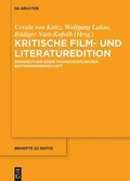 Cover: Kritische Film- und Literaturedition - De Gruyter