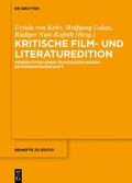 Cover: Kritische Film- und Literaturedition - De Gruyter