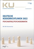 Cover: Deutsche Kodierrichtlinien f&uuml;r die Psychiatrie/Psychosomatik 2022 mit MD-Kommentar - mgo fachverlage