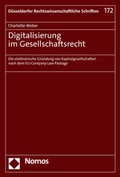 Cover: Digitalisierung im Gesellschaftsrecht - Nomos