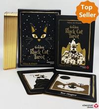 Abbildung von: Golden Black Cat Tarot - Hochwertige Stülpdeckelschachtel mit Goldfolie - Königsfurt-Urania Verlag