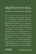 Cover: Hofmannsthal - Jahrbuch zur europ&auml;ischen Moderne - Nomos