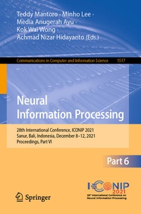 Enlarge image Cover: Neural Information Processing - Springer