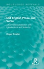 Cover: Old English Prose and Verse - Routledge