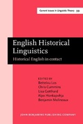 Cover: English Historical Linguistics - John Benjamins Publishing Co