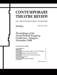 Enlarge image Cover: Proceedings of the Soviet/British Puppetry Conference - Routledge