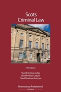 Cover: Scots Criminal Law - Bloomsbury Professional