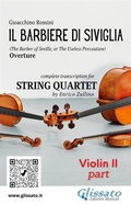 Cover: Violin II part of "Il Barbiere di Siviglia" for String Quartet - Glissato Edizioni Musicali