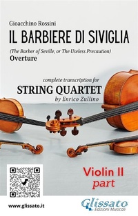 Abbildung von: Violin II part of "Il Barbiere di Siviglia" for String Quartet - Glissato Edizioni Musicali