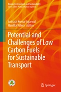 Cover: Potential and Challenges of Low Carbon Fuels for Sustainable Transport - Springer