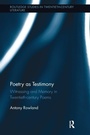 Cover: Poetry as Testimony - Routledge