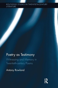 Enlarge image Cover: Poetry as Testimony - Routledge