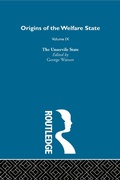 Cover: Origins of the Welfare State V9 - Routledge