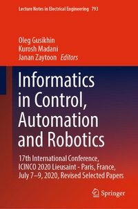 Enlarge image Cover: Informatics in Control, Automation and Robotics - Springer