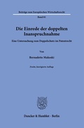 Cover: Die Einrede der doppelten Inanspruchnahme. - Duncker & Humblot