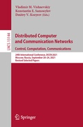 Cover: Distributed Computer and Communication Networks: Control, Computation, Communications - Springer