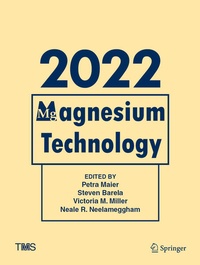 Enlarge image Cover: Magnesium Technology 2022 - Springer