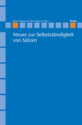 Cover: Neues zur Selbstst&auml;ndigkeit von S&auml;tzen - Buske, H