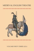 Cover: Medieval English Theatre 43 - D.S. Brewer