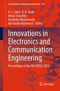 Cover: Innovations in Electronics and Communication Engineering - Springer