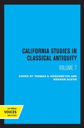 Cover: California Studies in Classical Antiquity, Volume 7 - Naval Institute Press