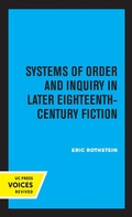 Cover: Systems of Order and Inquiry in Later Eighteenth-Century Fiction - Naval Institute Press