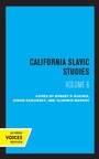 Cover: California Slavic Studies, Volume VI - Naval Institute Press