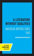 Cover: A Literature Without Qualities - Naval Institute Press
