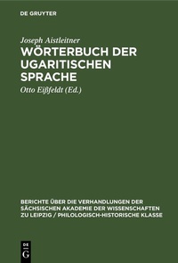 Abbildung von: Wörterbuch der ugaritischen Sprache - De Gruyter