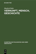 Cover: Vernunft, Mensch, Geschichte - De Gruyter