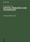 Cover: April - De Gruyter