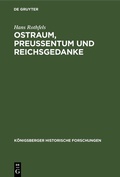 Cover: Ostraum, Preussentum und Reichsgedanke - De Gruyter