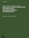 Cover: September 1973 - De Gruyter