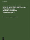 Cover: Juli/August 1973 - De Gruyter