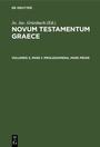 Cover: Prolegomena, Pars Prior - De Gruyter