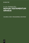 Cover: Prolegomena, Pars Prior - De Gruyter