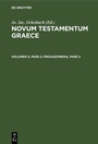 Cover: Prolegomena, Pars 2 - De Gruyter
