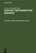 Cover: Prolegomena, Pars 2 - De Gruyter