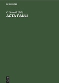Cover: Acta Pauli - De Gruyter