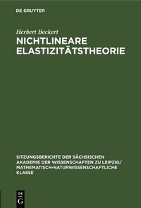Abbildung von: Nichtlineare Elastizitätstheorie - De Gruyter