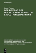 Cover: Der Beitrag der Molekularbiologie zur Evolutionserkenntnis - De Gruyter