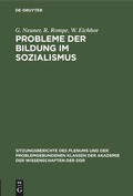 Cover: Probleme der Bildung im Sozialismus - De Gruyter